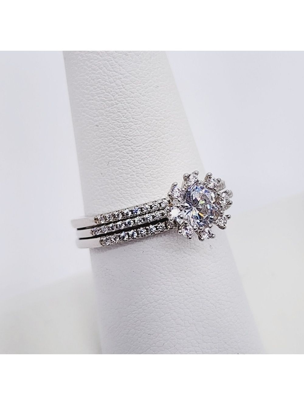 Brand New Sterling Silver 925 2pcs set Ring